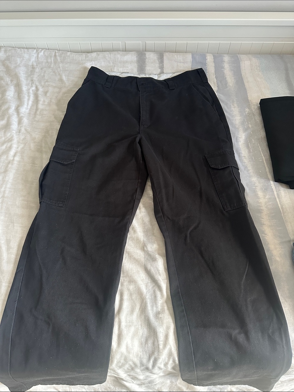 Garage Black Cargo Pants with Side Pockets for Women